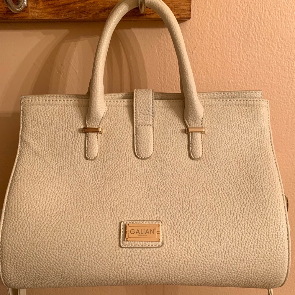 GALIAN NEW YORK off-white satchel handbag - Picture 1 of 5